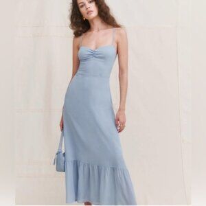 EUC Reformation Emersyn Midi Dress in Mineral